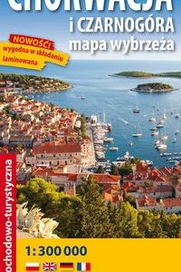 Chorwacja i Czarnogóra Mapa wybrzeża laminowana mapa samochodowo-turystyczna 1:300 000