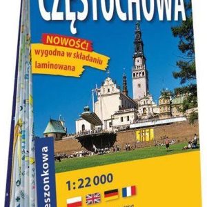 Częstochowa kieszonkowy laminowany plan miasta 1:22 000