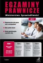 Egzaminy Prawnicze Ministerstwa Sprawiedliwości 2017 Tom 1 Akta cywilne i karne