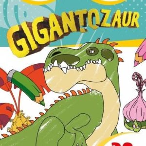 Gigantozaur. Naklejam i koloruję Olesiejuk