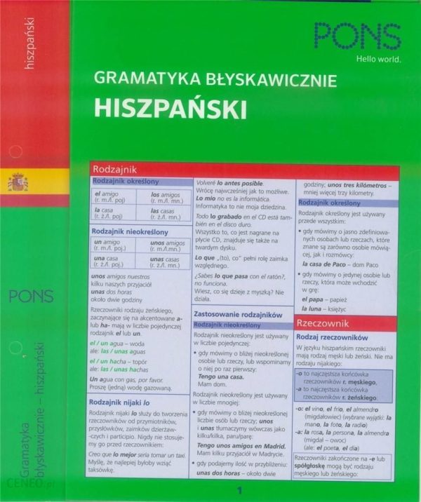 Gramatyka błyskawicznie. Hiszpański PONS