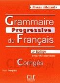 Grammaire progressive du Francais niveau debutant klucz