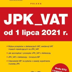 JPK_VAT od 1 lipca 2021. Podatki 9/2021