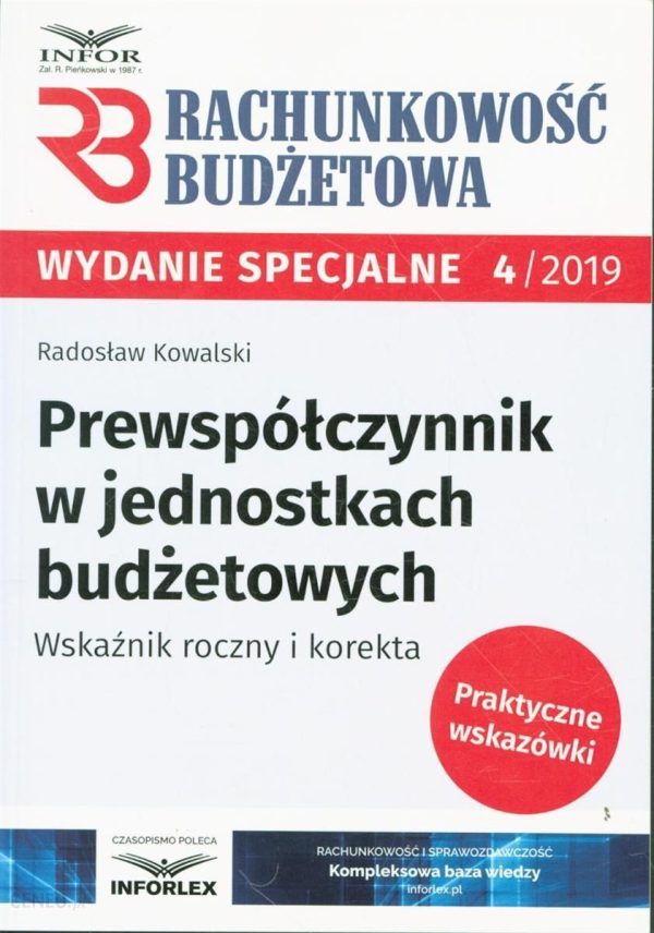 Prewspółczynnik w jednostkach budżetowych [Kowalski Radosław]