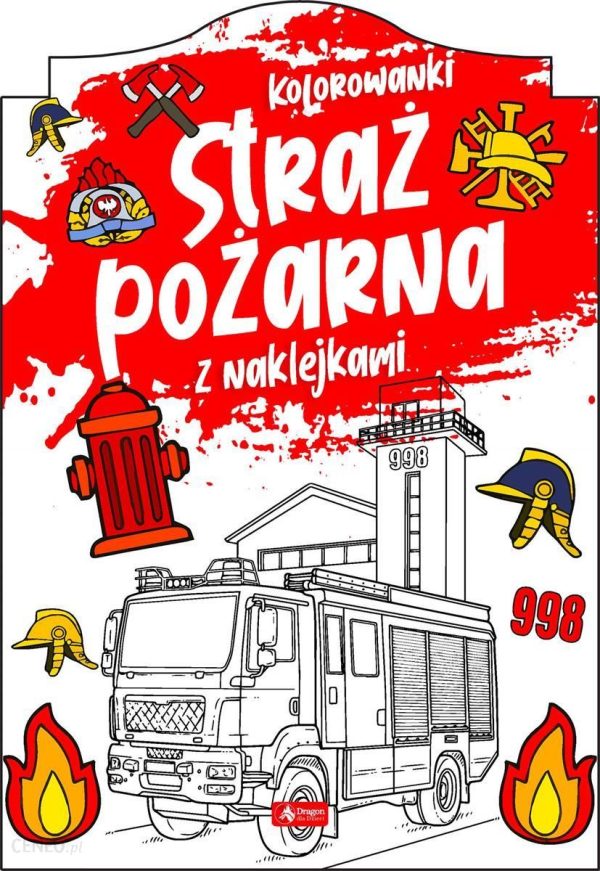 Straż pożarna Kolorowanka z naklejkami