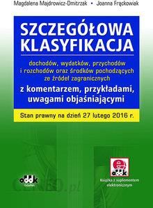 Szczegółowa klasyfikacja dochodów