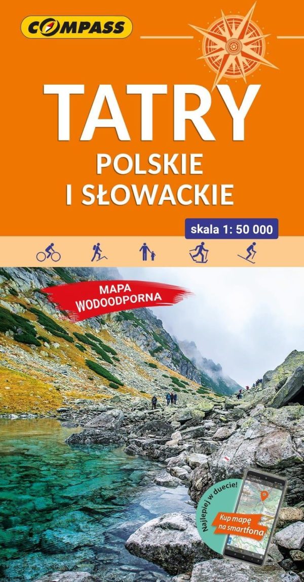 Tatry Polskie i Słowackie. Mapa wodoodporna