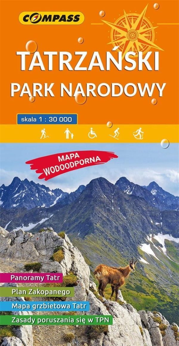 Tatrzański Park Narodowy. Mapa turystyczna w skali 1:30 000 (wersja wodoodporna)