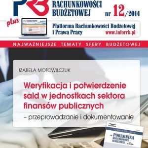 Weryfikacja i potwierdzenie sald w jednostkach sektora finansów publicznych