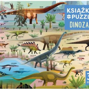 Wilga Książka i puzzle Dinozaury